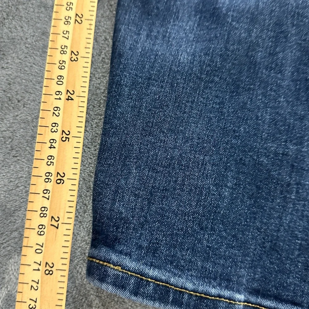 Levis 502 Regular Taper Jeans Mens 46x32 Blue Medium Wash WaterLess Denim